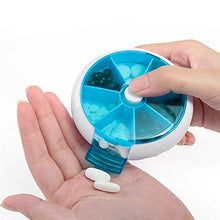 2pcs automatico rotatorio rotondo della scatola della pillola della medicina di forma compatta 7 giorni di viaggio settimanale