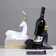 BLMDX Vino rack resina materiale alce moderno semplice vino rack decorazione casa vino rack di stoccaggio bianco