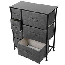 HYM Wide Storage Tower Dresser Organizer Unit con 7 Cassetti in Tessuto per Soggiorno Camera da Letto