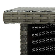 FAMIROSA Tavolo da Bar ad Angolo Grigio 100x50x105 cm in Polyrattan