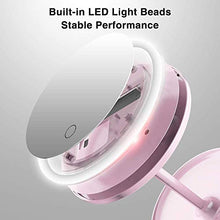 Specchi per Trucco LED LED Vanity Light Specchio cosmetico Dormitorio Pieghevole Portatile Beauty Desktop Controsoffitto Touch Screen Mirror