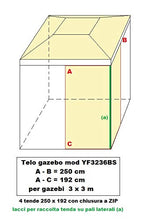 Tende Laterali per Gazebo YF3236B 3x3 m, YF3236BS. 4 pezzi