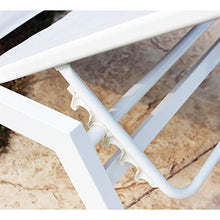 Lettino Formentera impilabile bianco in alluminio e textilene Bianco