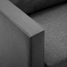 FAMIROSA Set Divani in Similpelle 2 pz Nero e Grigio Chiaro-5505
