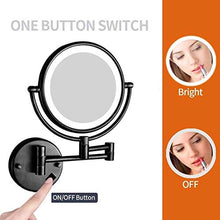 WZDD Specchio Ingranditore da Parete, Specchio per Trucco con Luce LED E Ingrandimento 1x / 5X, Doppio Lato Specchio Cosmetico per Il Bagno