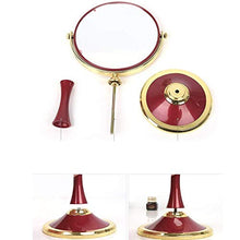 Specchi da Tavolo Antideflagrante -GDingQ Red Double-sided Specchi, 1X / 3X ingrandimento dello Specchi di bellezza di plastica rotondo Bagno trucco dello Specchi Light Weight Dressing Specchi Specchi
