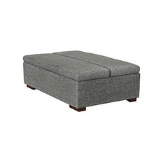 Marchio Amazon - Rivet, ottomana a divano-letto, stile moderno, larghezza 122 cm, colore grigio scuro - Arredi Casa