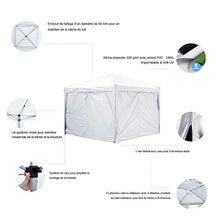 Greaden - Gazebo da giardino bianco con 4 pareti da 3 x 3 m, in alluminio e acciaio, 30 mm