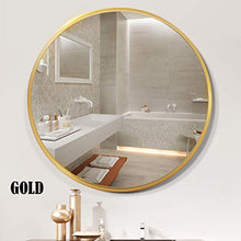 Bathroom mirror Specchio del Bagno Specchio da Parete Rotondo per Bagno- Lega di Alluminio incorniciata Grandi specchi di vanità Specchio da Barba Specchio ingranditore Specchio per Il Trucco 40cm