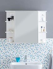 KADIMA DESIGN legno armadio Pensile moderna 80x64,5x20cm armadietto a specchio bianco