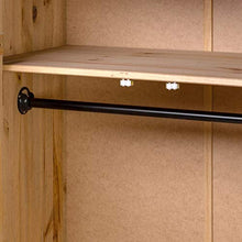 vidaXL Legno Massello di Pino Panama Range Armadio a 2 Ante Ampio Compatto con Ripiani Appendiabiti Guardaroba 80x50x171,5 cm cm Colore Naturale