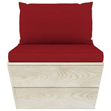 FAMIROSA Set Divani da Giardino su Pallet 4 pz con Cuscini Legno Abete-3441