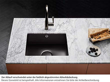 Dornbracht 38400002 - Lavabo da cucina in acciaio smaltato, colore: Nero lucido
