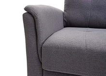 Mendler Divano a 2 posti Relax TV con vano Contenitore HWC-H23 Tessuto Grigio
