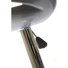 DP Grifería 2 x 16032 + 16001 – Pack 2 sgabelli con Base in Cromo e Seduta Rotonda Colore: Grigio, ABS