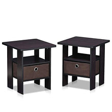 Furinno Andrey Tabelle Finali, Noce scuro, 39.37 x 39.37 x 44.45 cm
