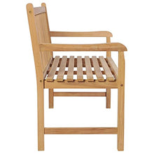 vidaXL Panca da Giardino con Cuscino Blu 150 cm in Legno di Teak