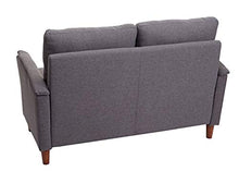 Mendler Divano a 2 posti Relax TV con vano Contenitore HWC-H23 Tessuto Grigio