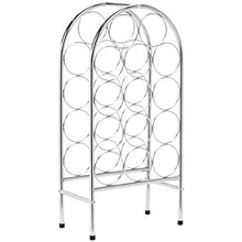 Amazon Basics - Portabottiglie di vino cromato, design ricurvo, per 14 bottiglie