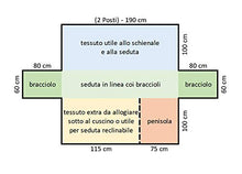 Copridivano Salvadivano reverse trapuntato è utilizzabile per divani ad Angolo con penisola sia destra che sinistra reversibile PET FRIENDLY (Panna, 2 Posti 190 cm)