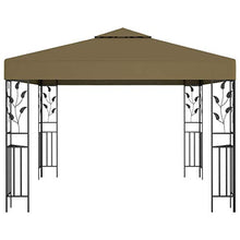 vidaXL Gazebo 3x3 m Grigio Talpa 180 g/m²