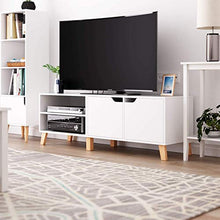 Con 2 ripiani e 2 cabinet TV Cabinet TV in legno,White