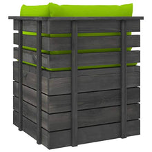 vidaXL Divano da Giardino 4 Posti su Pallet con Cuscini Massello Pino