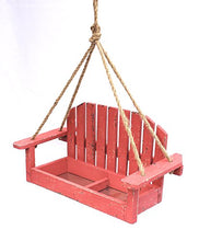 Lampade-Fiori Altalena 14B248-9 Altalena da Giardino 39 cm Mangime per Uccelli o Porta-Piante (Rosso)