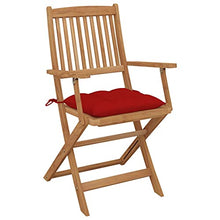 vidaXL Sedie da Giardino Pieghevoli 2pz con Cuscini Massello d'Acacia