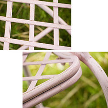 Terrazza panchina panchina per il tempo libero all'aperto, Panche decorative in metallo impermeabili e resistenti al sole per esterni, Panca decorativa 2 posti con schienale e braccioli