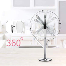 ATUIO - Specchio per Il Trucco, Specchio per Il Trucco Rotondo, Perfetto per Comò o Mobile da Bagno, Specchio da Scrivania con Rotazione di 360 °