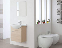 Arredo Bagno sospeso Rovere specchiera 56 lavabo Ceramica mobili I