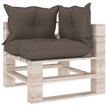 vidaXL Divano Angolare da Giardino in Pallet con Cuscini Legno di Pino