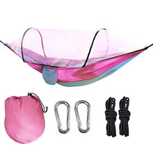 DAUERHAFT Zanzariera per Amaca da Campeggio con Sedia Amaca, per Viaggi in Campeggio all'aperto(Light Blue Powder)