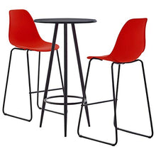 UnfadeMemory Set da Bar Set di mobili per Cucina, Giardino 3 pz in Plastica Rosso