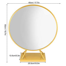 Specchio per il trucco rotondo Specchio da bagno da barba con base Specchi da toeletta moderni Decorazione da toeletta 45x50 cm per l'ufficio domestico