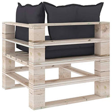 vidaXL Divano da Giardino Pallet 2 Posti con Cuscini in Legno di Pino