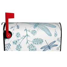 Copertura magnetica per cassetta postale con animali libellula e animali selvatici, design unico, per giardino, cortile, dimensioni standard, 53 x 45 cm