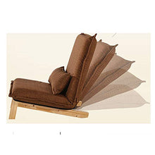 Laishutin Divano Poltrona da Salotto Pieghevole Lazy Sofa Balcony Armchair per Soggiorno e Ufficio (Color : Brown, Size : 80 * 70 * 75cm)