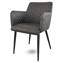 Damiware Rose Sedia con bracciolo | sala da pranzo Comfort Rivestimento in Tessuto (Stone)