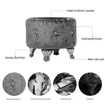 Mobili per la casa e Giardino Sgabello Rotondo di Trucco 丨 Pouf Singolo Imbottito con Sedile Imbottito 丨 Sgabello Divano Singolo Europeo con Sgabello Regolabile Ottomani da Cucina (Colore : Nero)