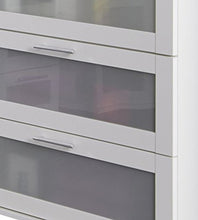 trendteam smart living Badkommode XXL Weiß Melamin, Glas Satiniert, BxHxT 70x89x41 cm Arredamenti, Legno, Bianco, Taglia unica