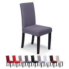 SaintderG® Coprisedie con Schienale 6 Pezzi, Lavabile Estraibile, Molto Facile da Pulire e Resistente, coprisedile, Moderna Sala da Pranzo, Hotel, Arredamento Ristorante (Grigio, 6 Pezzi)