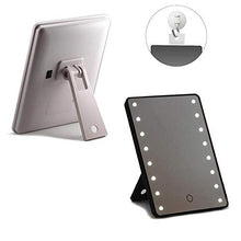 Specchio cosmetico con luce LED, touch screen, 16 LED, senza fili, per trucco, con specchio da barba