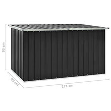 vidaXL Baule da Giardino Antracite 171x99x93 cm
