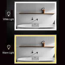 Specchio Rotondo A Muro Controluce LED, 500x700mm Bagno LED Specchio a prova di specchio a prova di specchio a prova di esplosione, con telaio in alluminio, dimmerabile (freddo / caldo) + Anti-fog + d