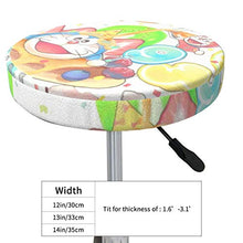 Doraemon - Coprisgabello rotondo per sedia da bar, lavabile, elastico, per sgabelli rotondi da 35,6 cm