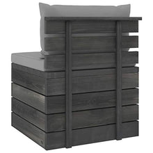 FAMIROSA Set Divani da Giardino su Pallet 2 pz con Cuscini Massello Pino-1660