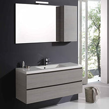 Kiamami Valentina Mobile Bagno Manhattan con CASSETTI 120 CM Specchio E PENSILE