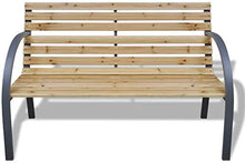 EBTOOLS - Sedia da giardino, in legno e ferro, per cortile, per cortile, 120 x 62 x 82 cm